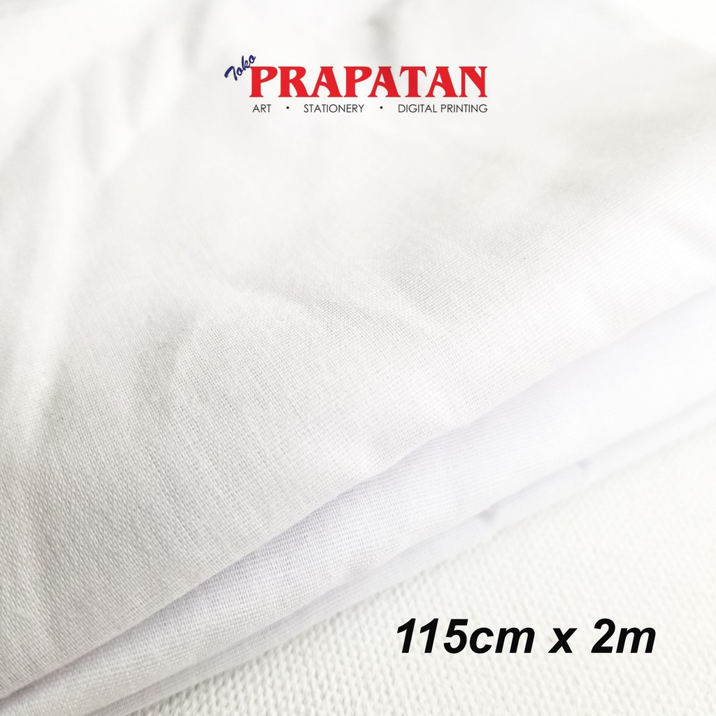  Kain  Mori  Putih Untuk Batik  115 x 200cm Shopee Indonesia