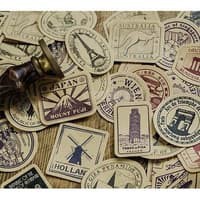 Label Sticker - Historical Building (46pcs)