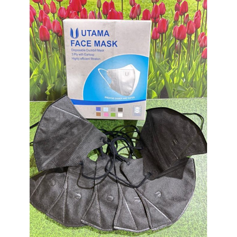 masker duckbill UTAMA 3ply isi 50pcs  emboss