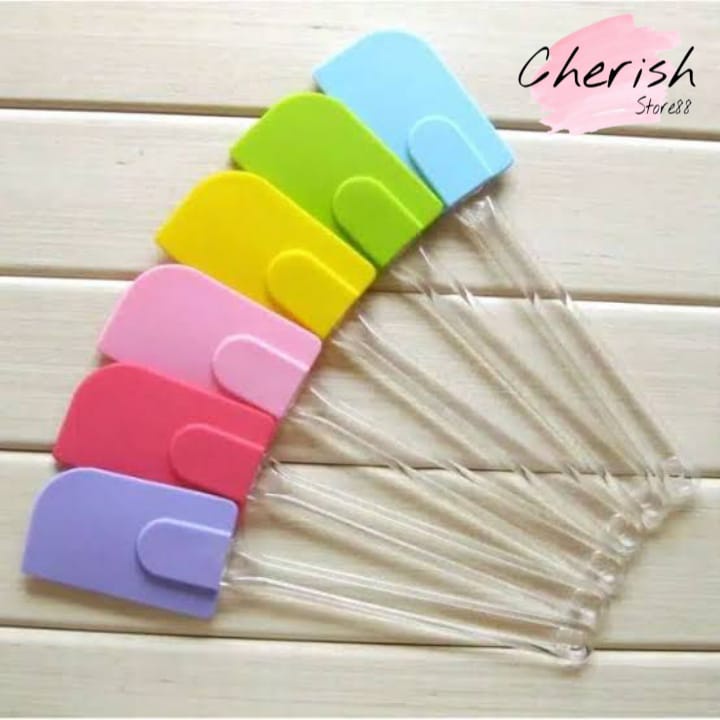 SPATULA SILIKON GAGANG TRANSPARAN TAHAN PANAS