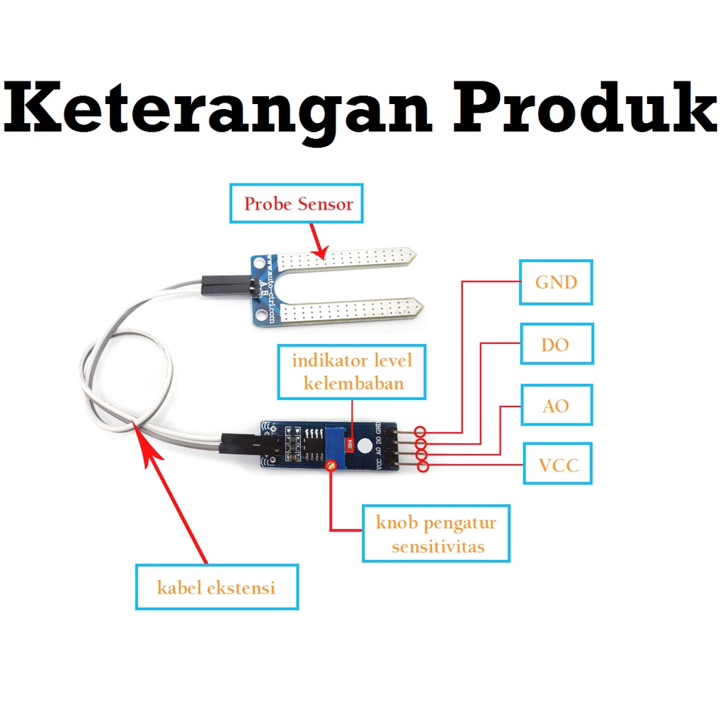 [HAEBOT] Sensor Module Modul Kelembaban Tanah Soil Moisture Arduinoo Kadar Air Tanaman Mikrokontroller Pendeteksi Digital Basah