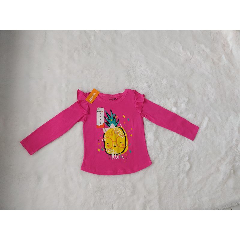 Kaos Anak Perempuan Cewek Cewe Tangan Panjang Size 2Thn  Murah Branded