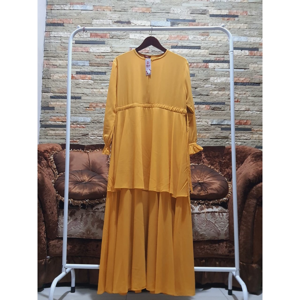 (COD) GAMIS PREMIUM CERUTI BABY DOLL POLOS UMPAK BAWAH ORIGINAL TARIS BUSANA BRAND 100 %BAJU PESTA B