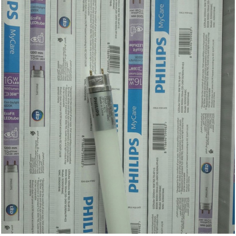 Lampu TL LED Philips Ecofit 16 watt 16w 120cm T8 Non starter Gojek / Grab