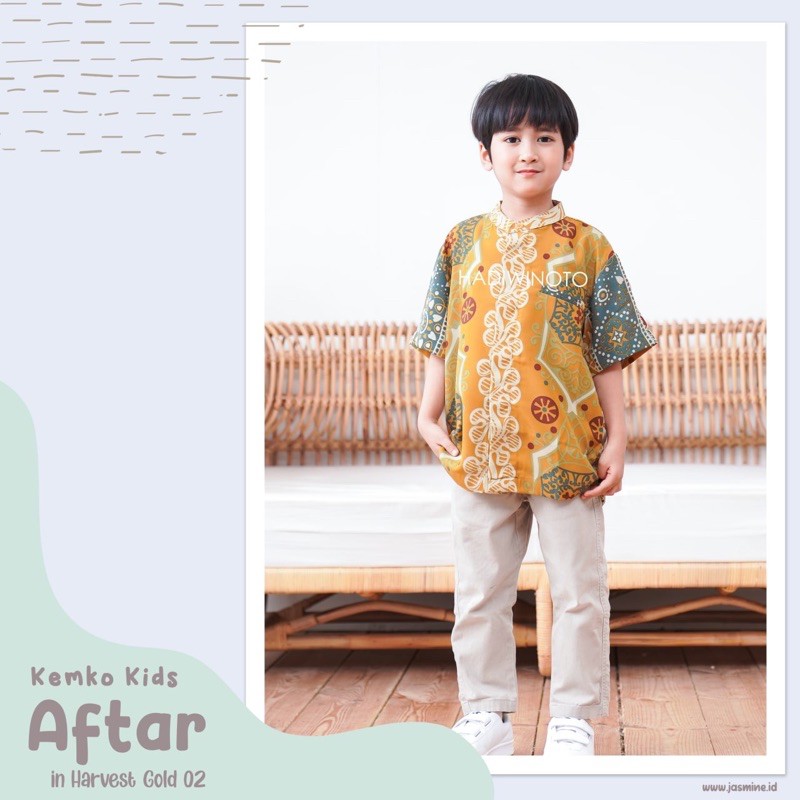 Aftar Kemko Kids Kemeja Koko Anak Motif Batik Modern by Jasmine Lidia Hadiwinoto