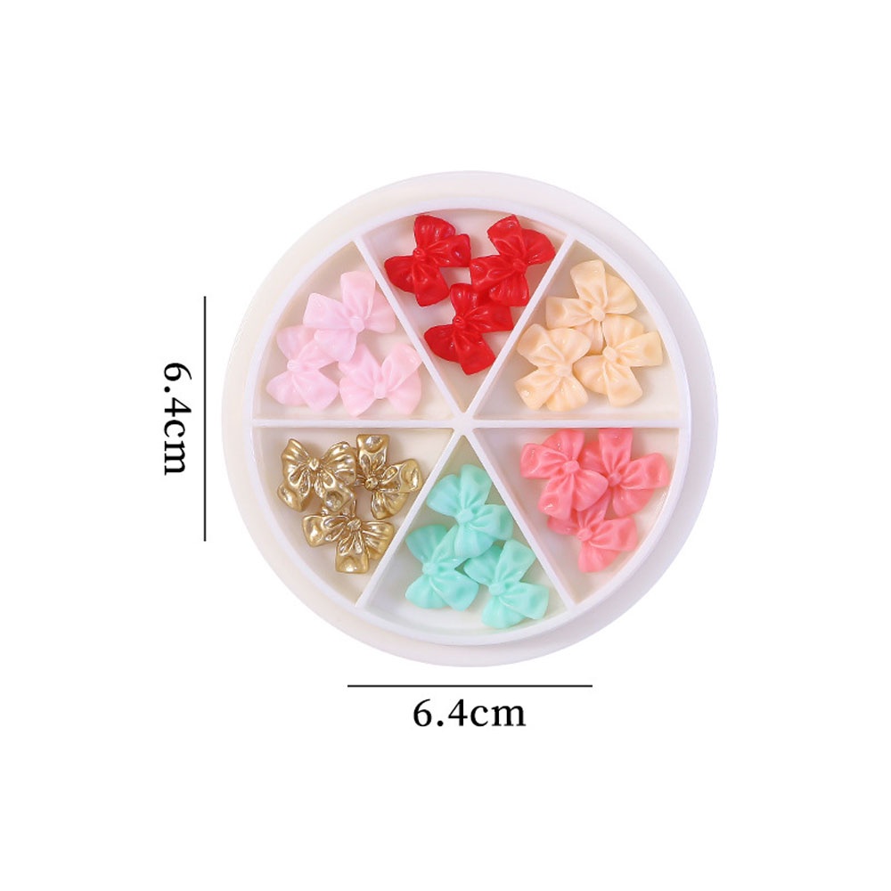 MXBEAUTY 1 Box Nail Art Bow Creative Nail Rhinestones 3D Nail Decoration Candy Color Resin Bow Ribbon AB Crystal DIY Manicure Accessories Various Nail Jewelry