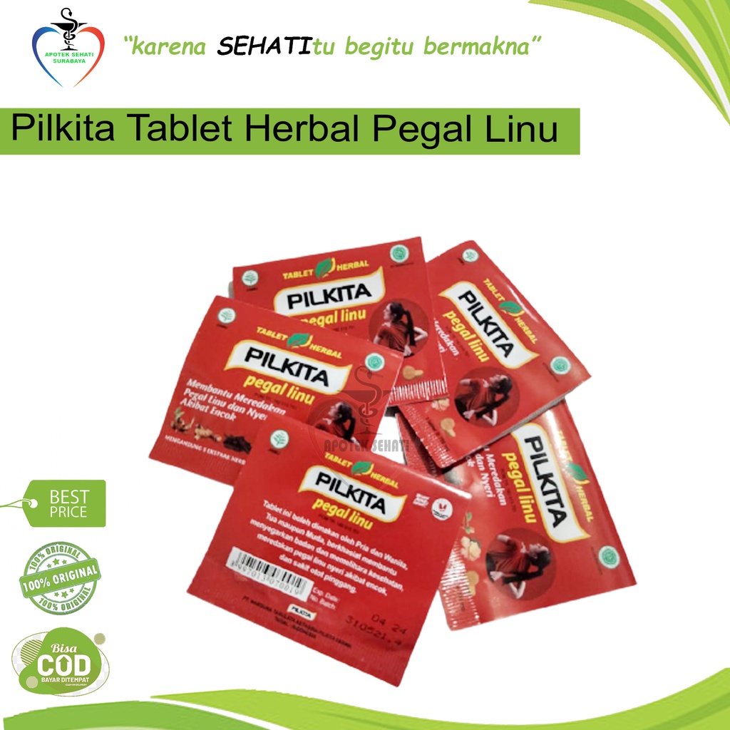 Pilkita Strip - Jamu Obat Pegal Linu/Capek/Lemas/Lemah/Letih/Lesu