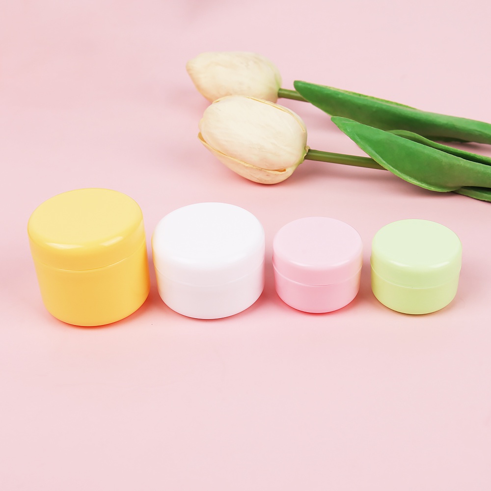 10 / 20 / 30g Botol Krim Wajah Lotion Kosmetik Portable Bentuk Bulat Untuk Travel