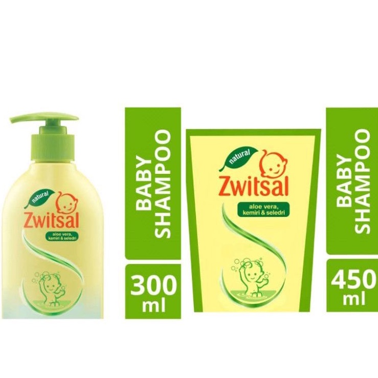 Zwitsal Baby Shampoo Aloe Vera Kemiri &amp; Saledri - Zwitsal Shampo Bayi Aloevera