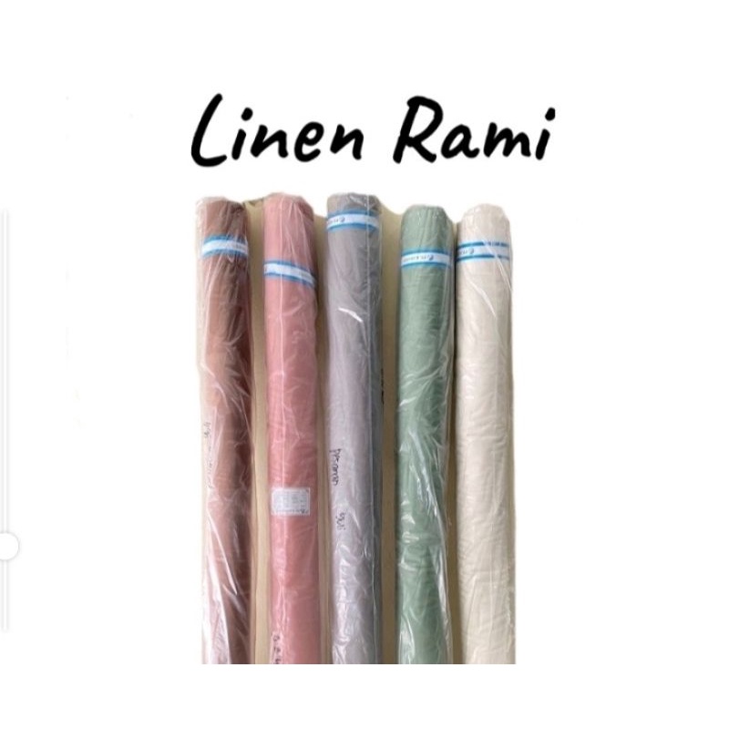 Kain Katun Linen Rami 1 Roll Isi 50 Yard