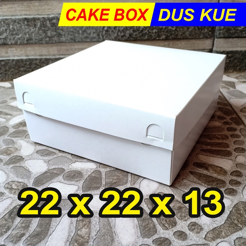 Jual Dus Kue 22x22x13 Cm/ 22x22/ Tinggi 13/ Dus Kue Ulang Tahun/ Box ...