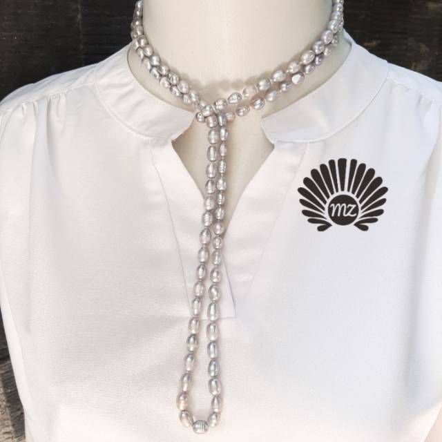 Kalung Mutiara Keshi// Mutiara Air Tawar Lombok// Silver