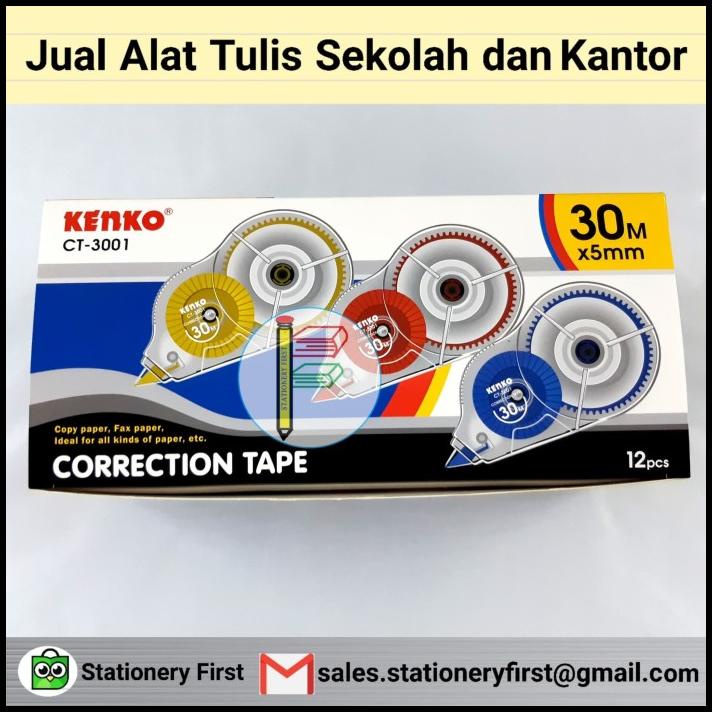 

Vanila | Correction Tape Tip Ex Tip-X Kertas Kenko 30 Meter Ct-3001 Lusinan