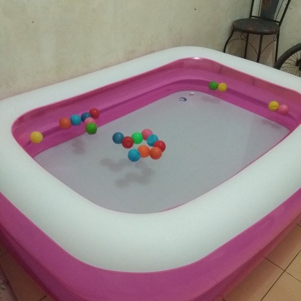 54006 / C006 / C005 KOLAM RENANG ANAK BESTWAY / AQUATIC KOTAK POLOS BESAR SYAFAH TOYS-ksb200 uk 200cm pink