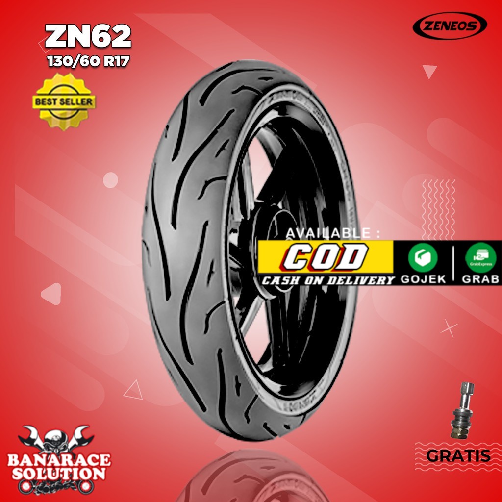 Ban Motor MOGE (Motor Batangan) Tubles //  ZENEOS ZN62 130/60 Ring 17 Tubles // ban motor tubles ring 17
