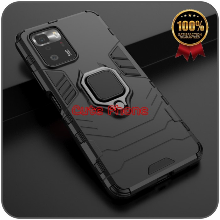 Casing Hard Soft Case Xiaomi Poco X3 GT Ironman Armor i Ring iRing