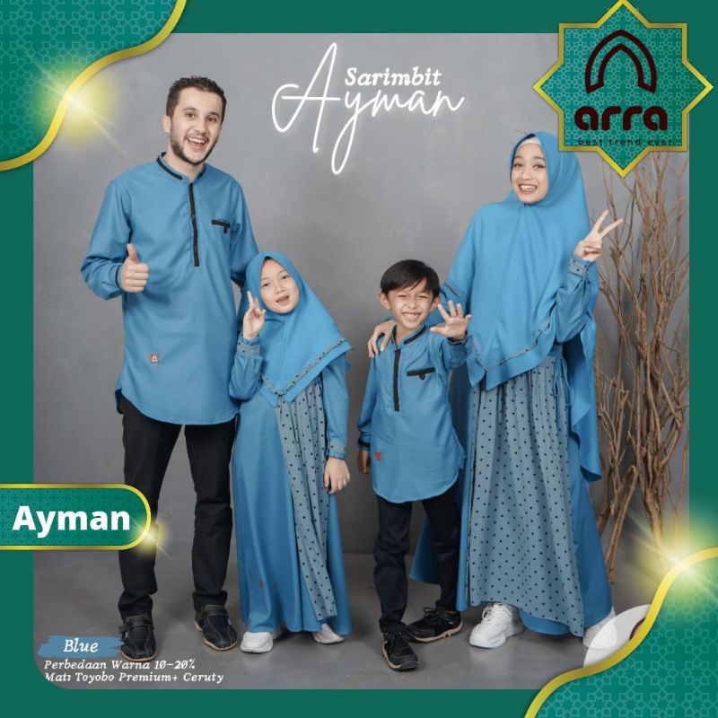 Sarimbit Seragam Setelan Set Keluarga Couple KembaranFashion Pakaian Busana Muslim Family Set  Kemko