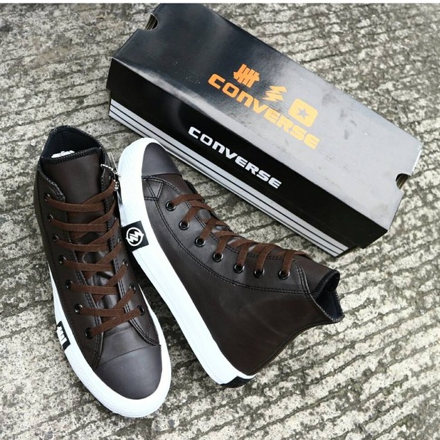 Sepatu Sneakers Klasik CONVERSE ALLSTAR UNDEFEATED KULIT LEATHER HIGH LOW CT2 PREMIUM Kasual Trendy