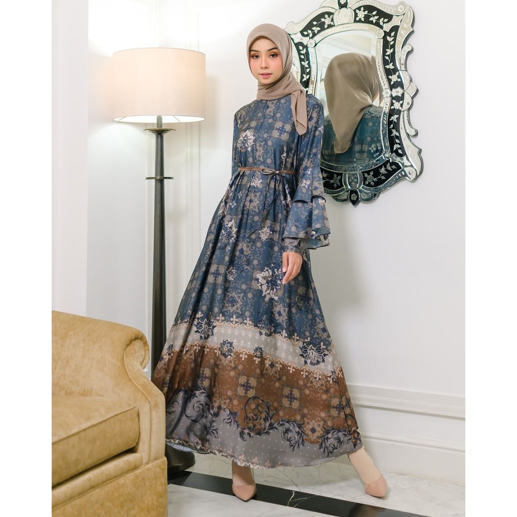 MAHARA DRESS TWILIGHT/IVORY BY DIANA RESTU