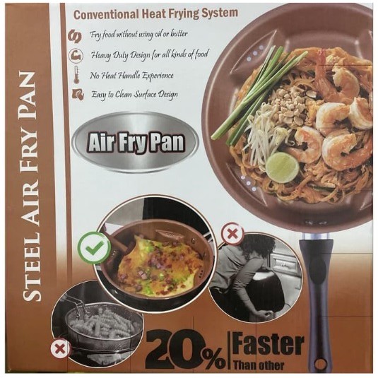 Terbaru Air Fry Pan / Conventional Heat Frying Sistem, Menggoreng tanpa minyak