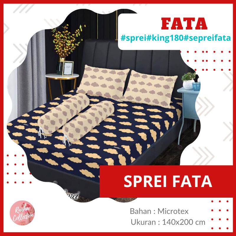 RC FATA Sprei Flat Ukuran 140x200 cm Tinggi 20 New Motif Latonia Watson Tiramisu Atmosphere Freya