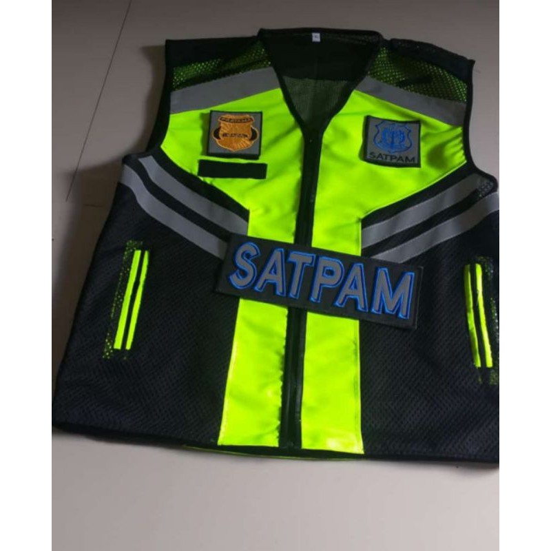 rompi kw satpam taslan logo bordir