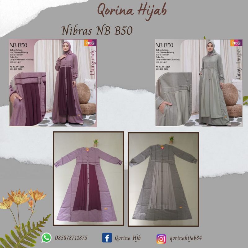 Gamis nibras terbaru / nibras nb b50/ gamis kondangan