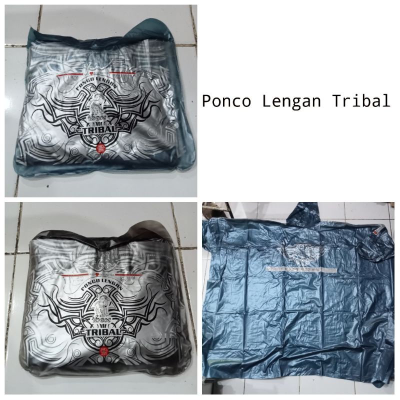 Jas Hujan Ponco Lengan Tribal