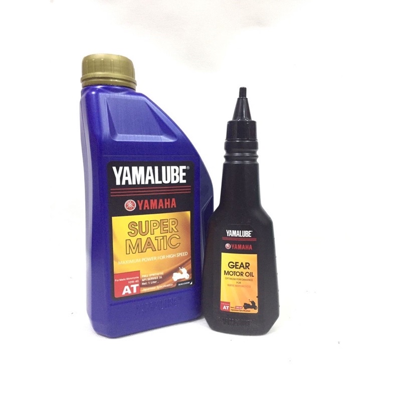 Oli Yamalube Super Matic Sae 10w-40 1Liter &amp; Oli Yamalube Gear 150ml Original