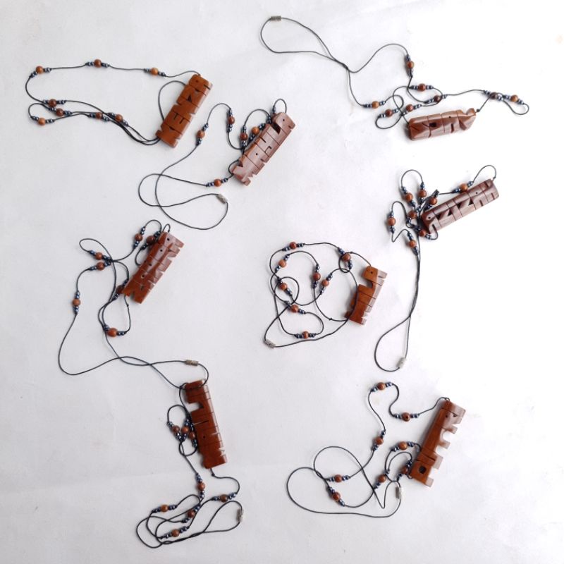 Kalung kokka manik huru timbul custom request nama sendiri