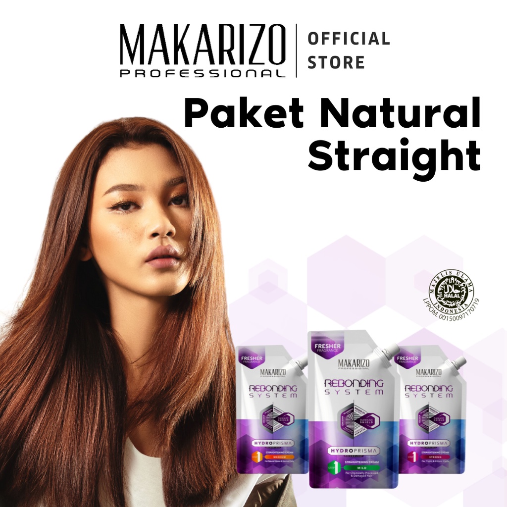 Natural Straight / Perawatan Pelurus Rambut / Pelurus Rambut Tanpa Catok