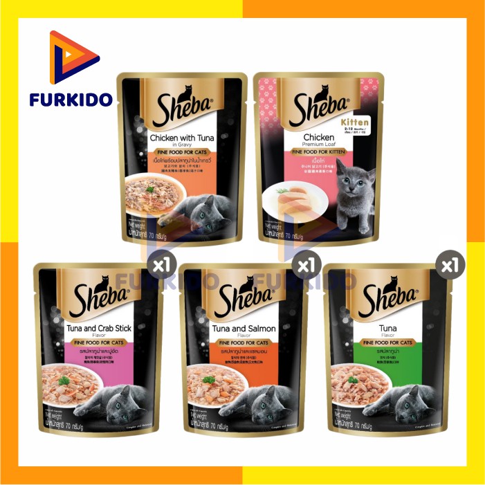 Sheba Wet Food Pouch 70 Gr / Makanan Basah Kucing