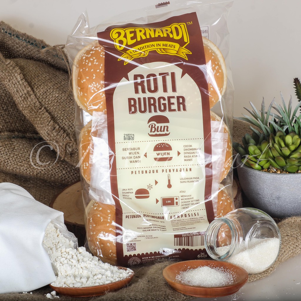 

BERNARDI ROTI BURGER WIJEN ISI 6 BIJI