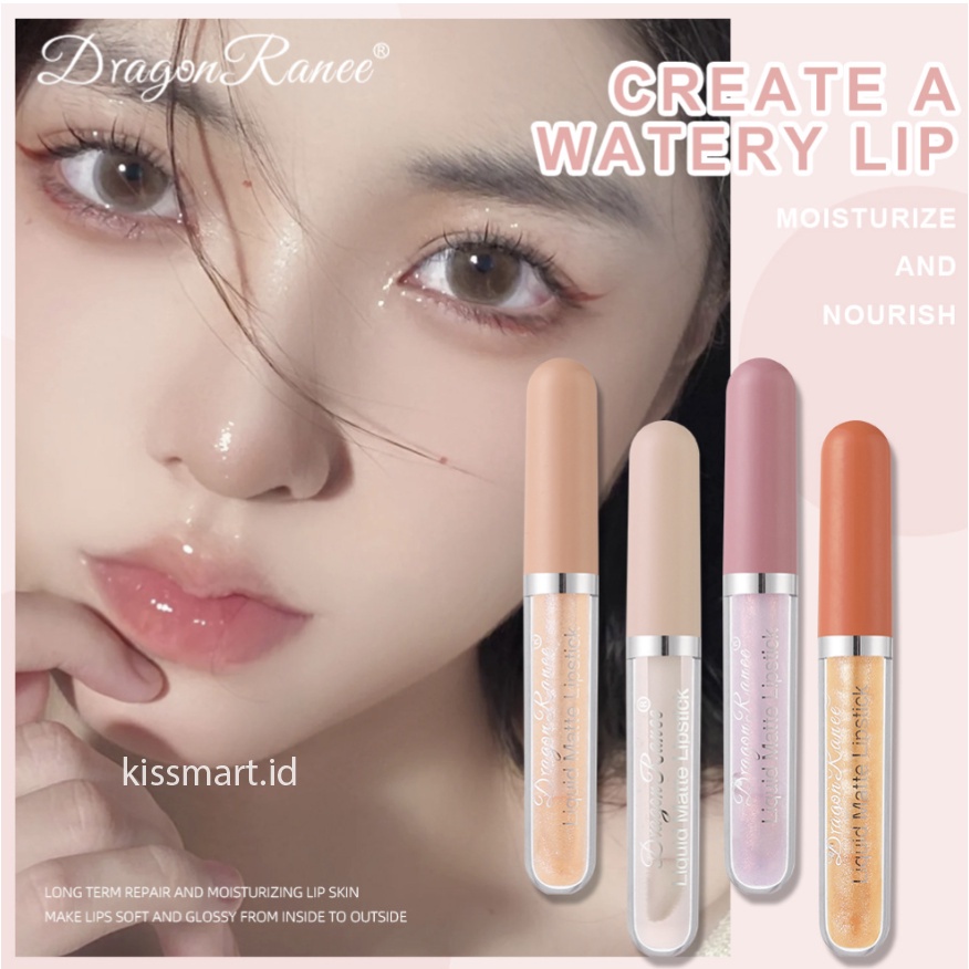 DRAGON RANEE Lip Gloss Macaron Glossy Makaron Lipgloss Membuat Bibir Lebih Sehat Dan Tidak Lengket TD002