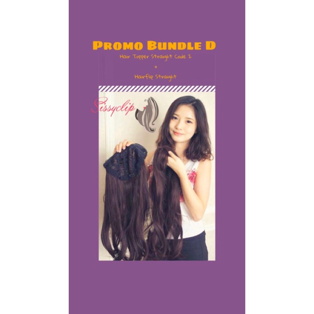 Harga Pabrik Promo Bundle D (hair Topper Straight Code2 & Hairflip Straight) ymVwATWWrx7
