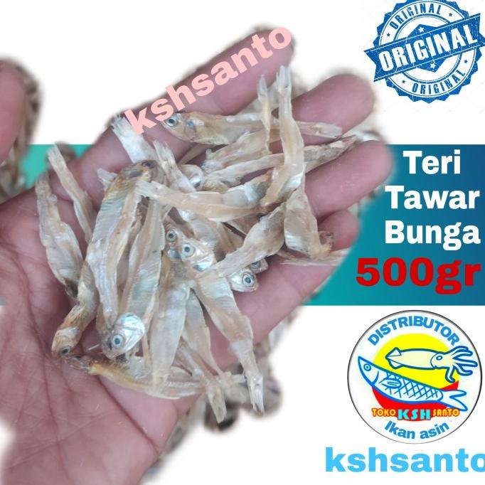 

[COD] ikan asin teri tawar asli bunga-500gram [COD]