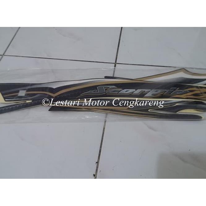 STOK BARU STRIPING LIS/STIKER BODY MOTOR SCORPIO Z 2011 HITAM , D2M ...