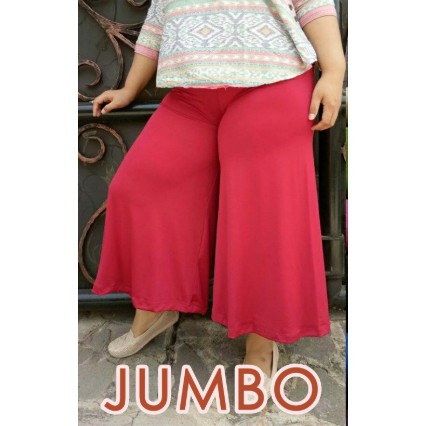 Celana Kulot Pendek Jumbo Bigsize Spandek Jersey Licin Melar