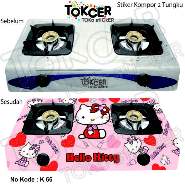 Variasi Stiker Kompor 2 Tungku HELLO KITTY