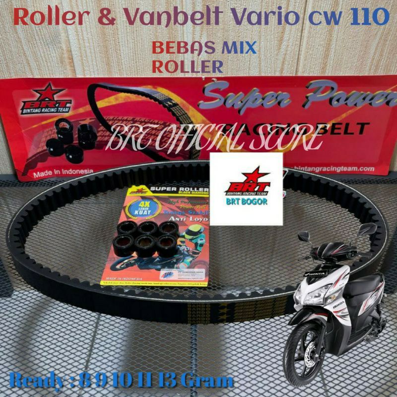 Vanbelt BRT Vario karbu 110 Old &amp; cbs Roller brt vario 110 karbu/ Vanbeelt Racing vario  karbu 110 V Belt Set vario karbu BRT Vario 110 karbu original kvb  Roller set vario karbu brt original 8 9 10 11 13 gram Roller racing brt vario 110 karbu