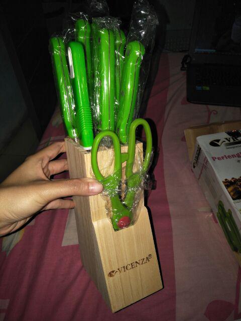 Pisau Set Vicenza V920k - Pisau Dapur Aneka Warna Berkualitas Original Vicenza