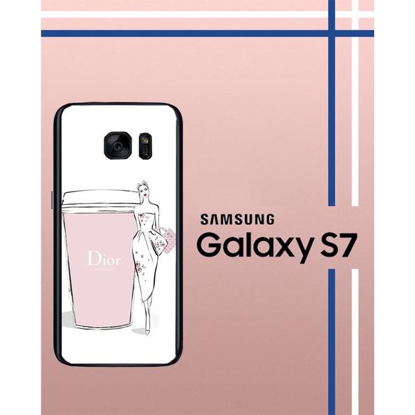 Casing Custom Hardcase Polycarbonate Hp Samsung Galaxy S7 Case Cover Monday Coffee Dior E0641