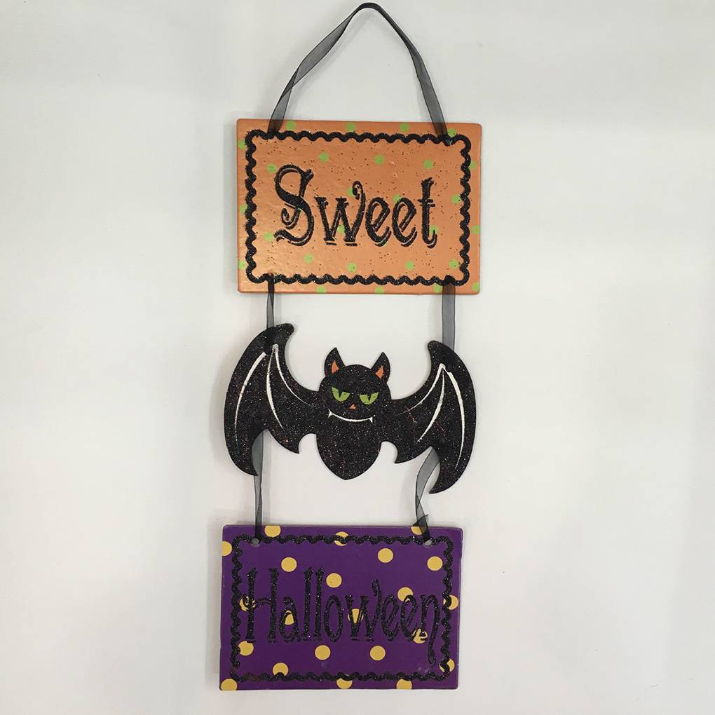 Bat Witch Hat Skull Head Pumpkin Ghost Paper Hangers Bar Halloween