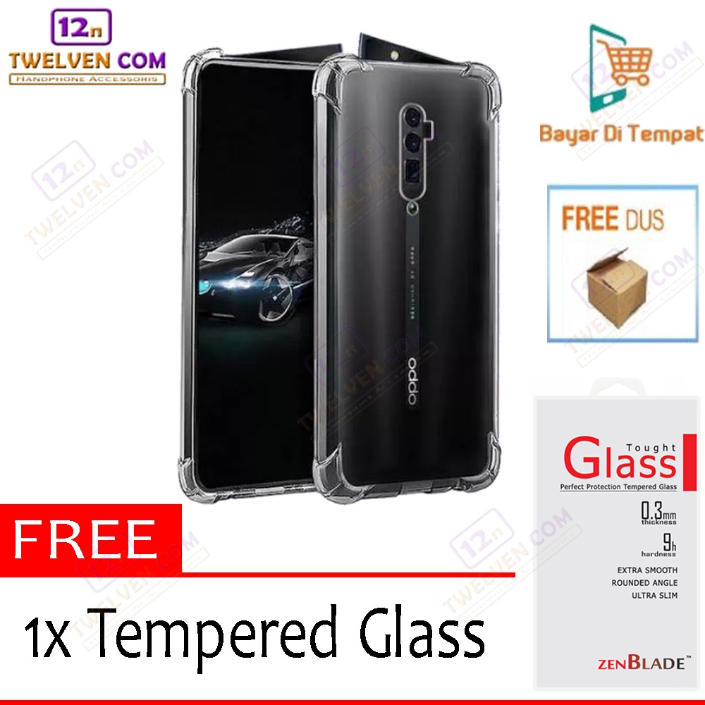 Case Anti Crack Softcase Casing Oppo Reno 2 - Free Tempered Glass