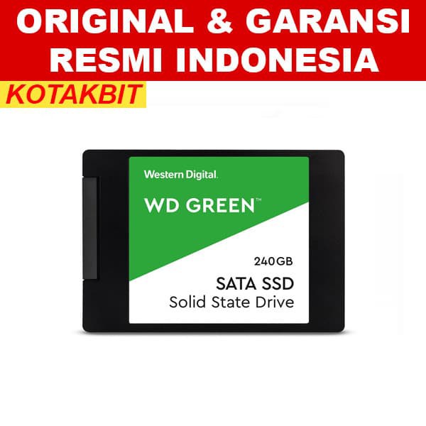 Jual SSD WD Green 240GB 3D NAND SATA 2.5" 7mm WDC Internal Original