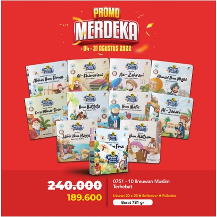 Hot Sale 10 Ilmuwan Muslim Terhebat Ziyad (10 Buku)