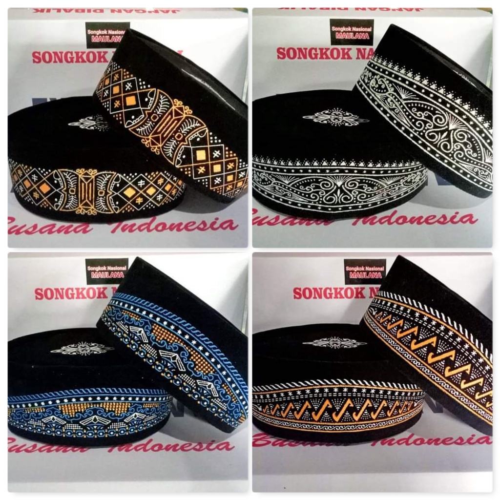 Peci Pria Dewasa/Kopiah Songkok Motif Batik /Tinggi 9cm/Murah Hight Quality-Songkok Batik Berkualitas/BAYAR DITEMPAT - COD