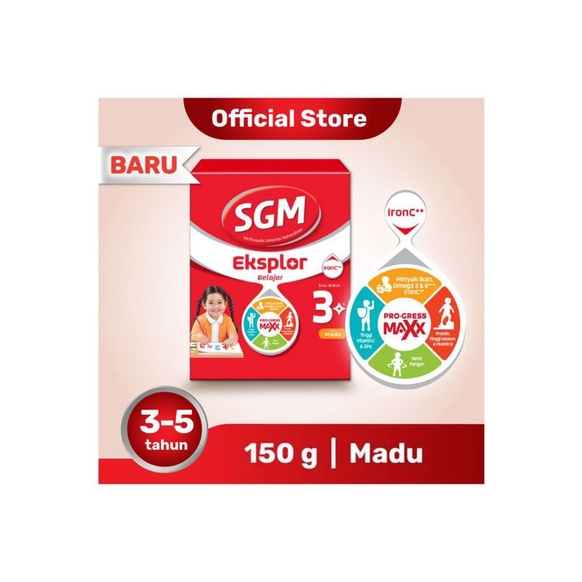 

Sgm Eksplor 3+ Pro-Gressmaxx Susu Pertumbuhan Madu 150G