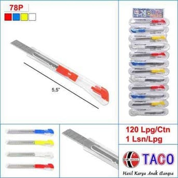 

Cutter Taco Kecil Transparan 78 Premium Murah