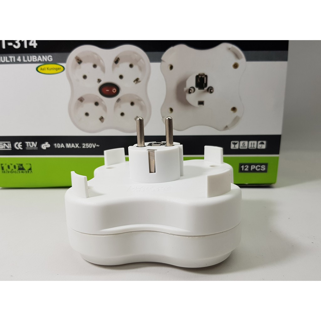 T MULTI STOP KONTAK ARDE 4 IN 1 + SAKLAR LAMPU Merk MATSUI MT-314